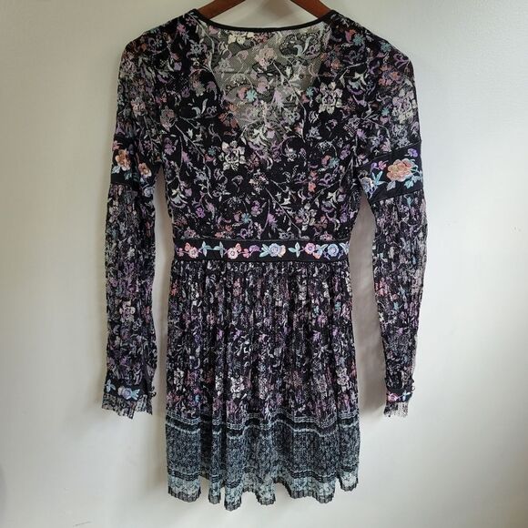 Free People Cherry Blossom Mini Dress Size 0 - Picture 8 of 12